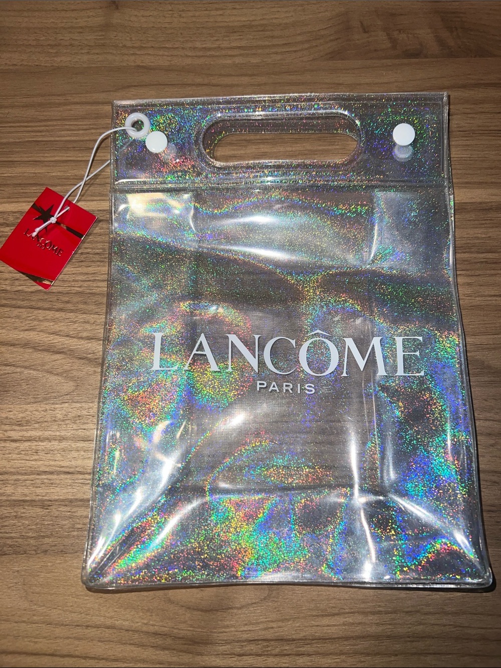 Lancome Iridescent Holographic Gift Bag - Silver